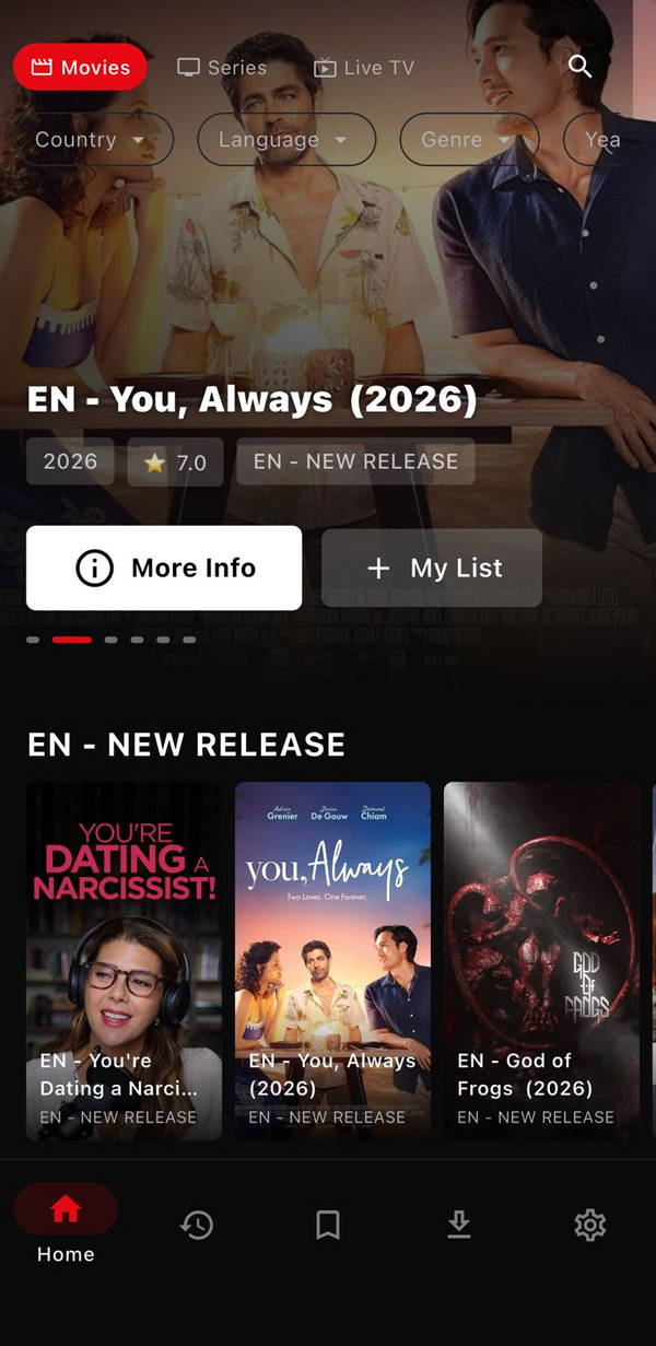 Whoa IPTV — Movies on iPhone